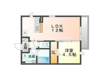 ヴェルドミール・ドゥエ(1LDK/3階)の間取り写真