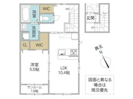 CITY HEIGHTS II(1LDK/2階)の間取り写真