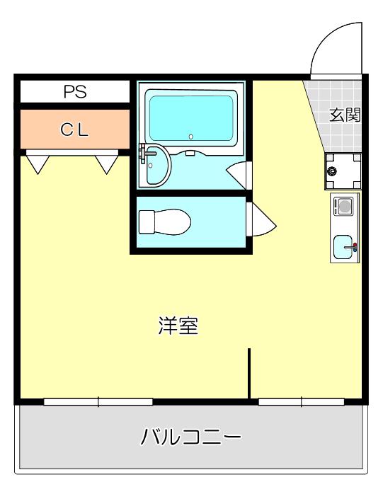ネクステージ塚口本町(ワンルーム/3階)の間取り写真