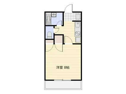 リバーサイドハイツII(1K/1階)の間取り写真