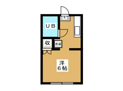 パラゼット下高井戸(ワンルーム/2階)の間取り写真