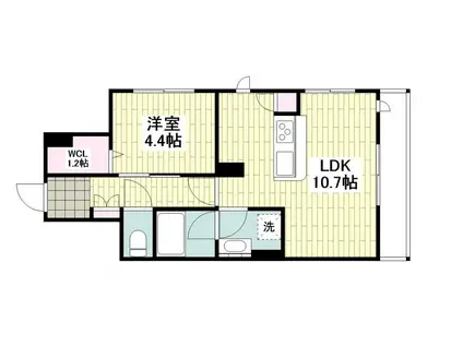 湘南台4丁目メゾン(1LDK/3階)の間取り写真