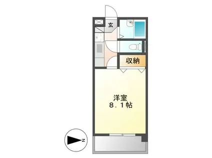 リバーサイドタカセ(1K/5階)の間取り写真