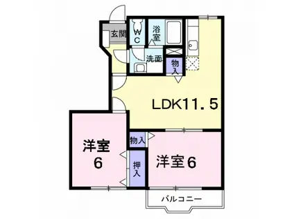 エクセレンテグリシーナI(3LDK/1階)の間取り写真
