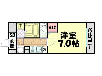 HRフロントリーガル難波ウエスト(1K/5階)の間取り写真