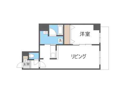 エステラ東札幌(1LDK/3階)の間取り写真