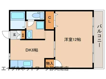 ファミーユ向陽 I(1DK/1階)の間取り写真