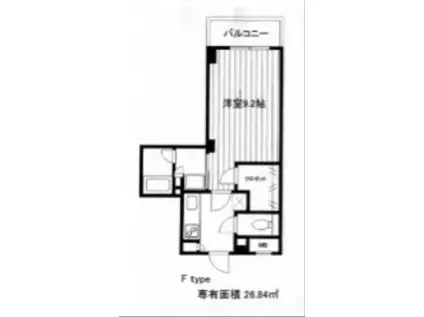 ラフィーヌ上目黒(1K/2階)の間取り写真