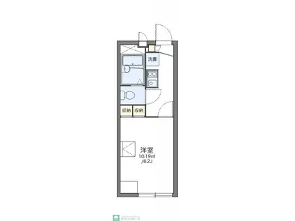 レオパレスアイリス(1K/1階)の間取り写真