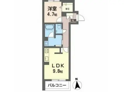 シャーメゾン大町(1LDK/3階)の間取り写真