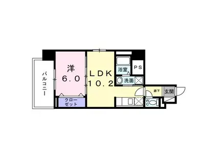 フェルデタワー(1LDK/8階)の間取り写真