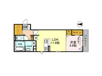 ルミナーレM&K(1LDK/3階)の間取り写真