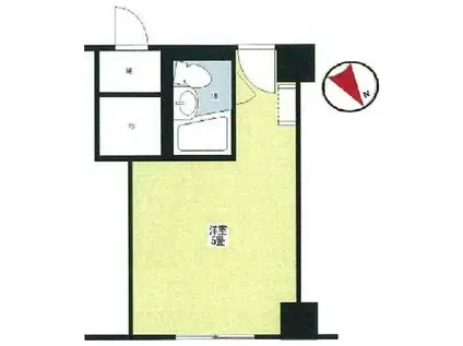 赤坂レジデンシャルホテル(ワンルーム/7階)の間取り写真