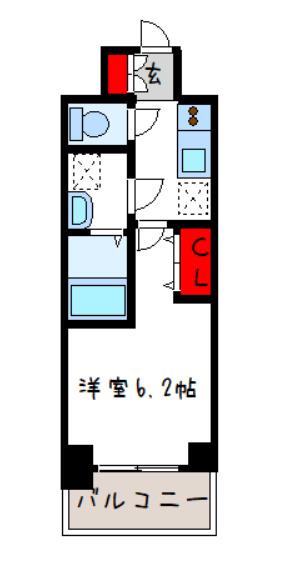 S-RESIDENCE布施AVENTRA(1K/13階)の間取り写真