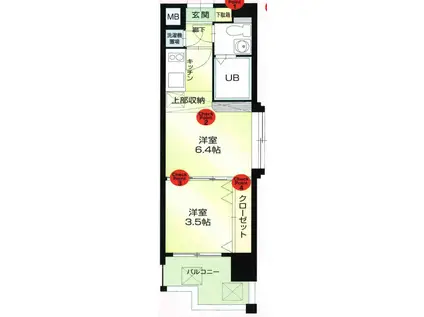 55 WES-PROJECT博多(2K/3階)の間取り写真