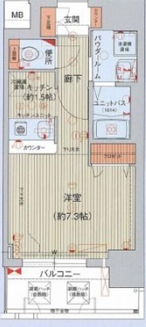 ライジングコート名古屋駅南(ワンルーム/9階)の間取り写真