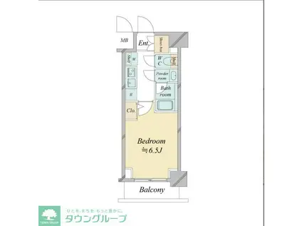 ドゥーエ新横浜(1K/7階)の間取り写真