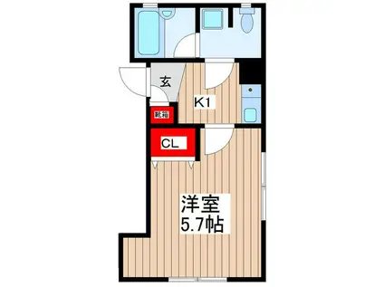 リナージュ(1K/2階)の間取り写真