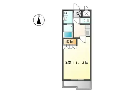 モンテ・アンヴェリーノ(1K/2階)の間取り写真