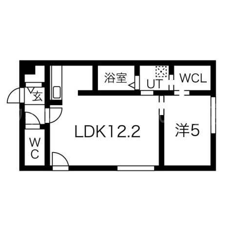 プリマス(1LDK/4階)の間取り写真