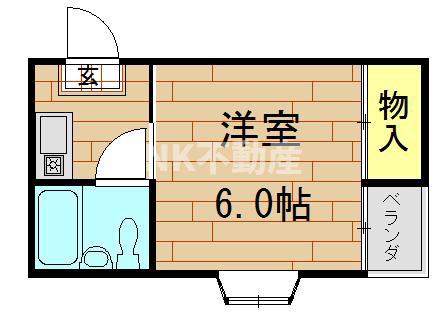ビリーヴドゥーエ(1K/4階)の間取り写真
