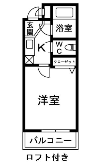 プレステージフジ狭山壱番館(1K/1階)の間取り写真