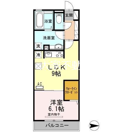 メゾン・ラ・パトリアK(1LDK/1階)の間取り写真
