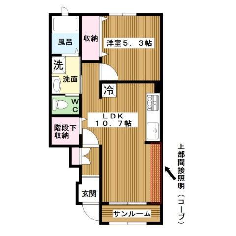 RIA CASA(1LDK/1階)の間取り写真