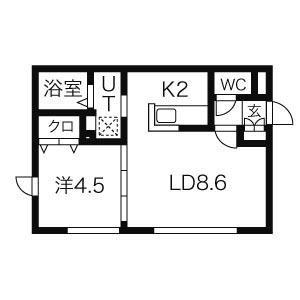 JR函館本線 銭函駅 徒歩16分 2階建 築17年(1LDK/2階)の間取り写真