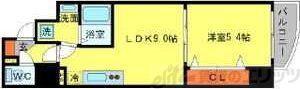 SERENITE江坂四番館(1LDK/3階)の間取り写真
