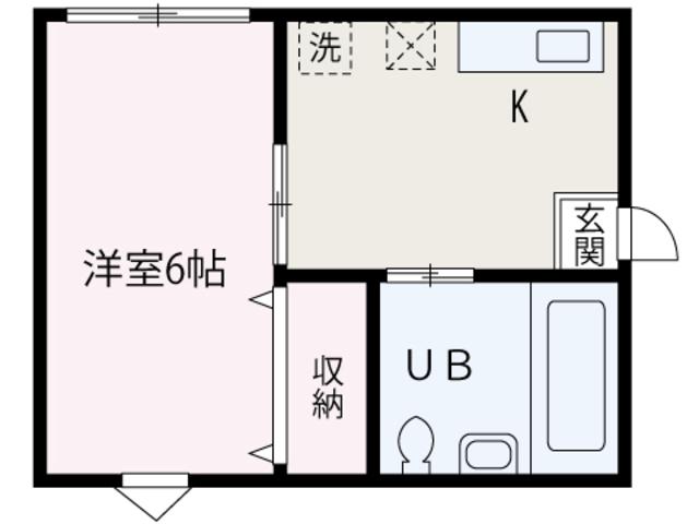 メゾンドプロスペア(1K/2階)の間取り写真