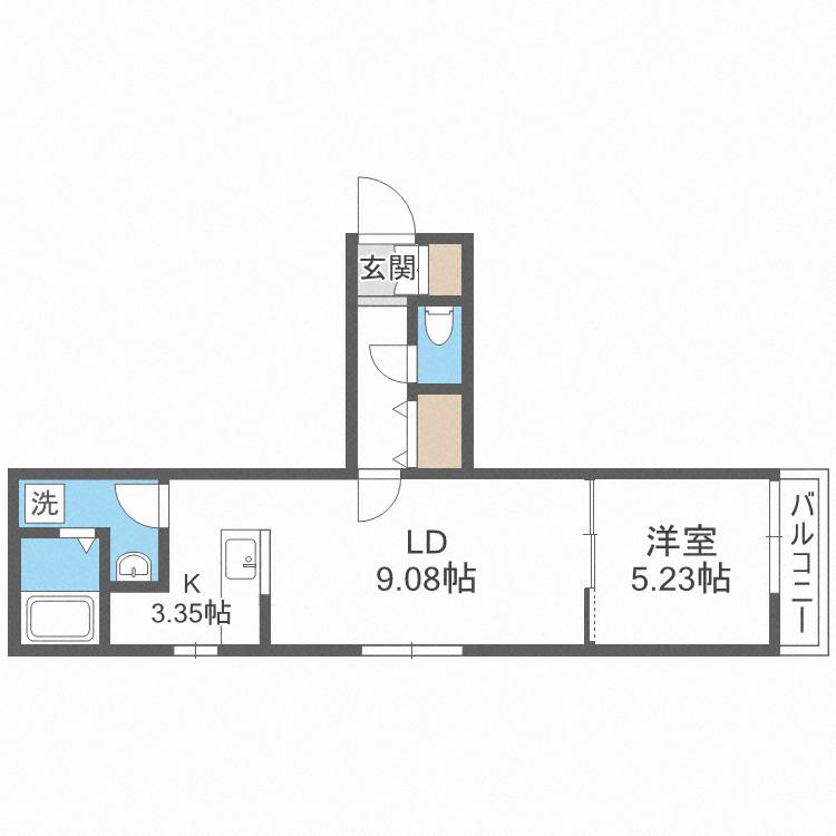 MAURICE(1LDK/3階)の間取り写真