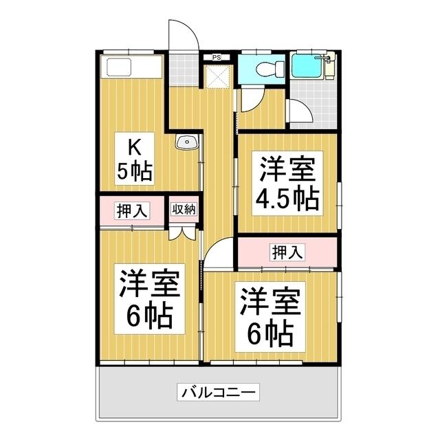 第二トキワ荘(3K/1階)の間取り写真