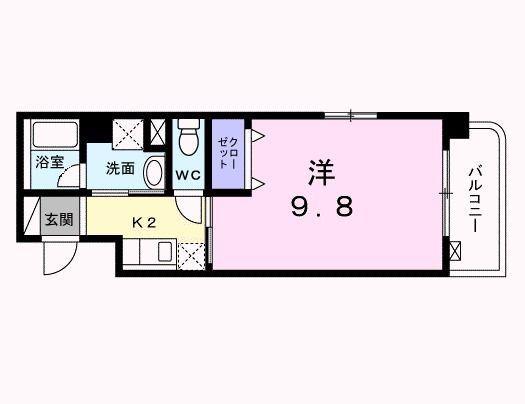 グリーンコートIII番館(1K/3階)の間取り写真