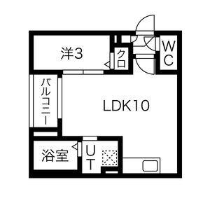 WARREN HOSHIZAKIII(1LDK/1階)の間取り写真