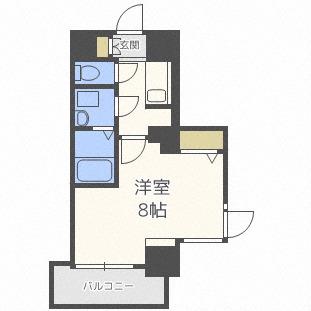 S-RESIDENCE西長堀(1K/5階)の間取り写真