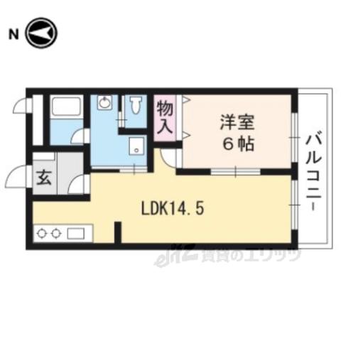 ウィズクリチャー(1LDK/2階)の間取り写真