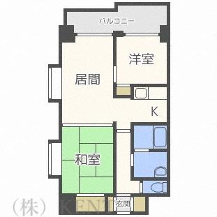 ドミ24琴似(2LDK/8階)の間取り写真