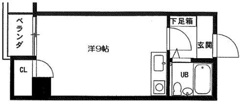 北堀江レジデンス(ワンルーム/2階)の間取り写真