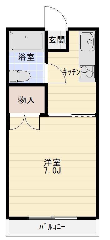 ソシアアネックス(1K/2階)の間取り写真