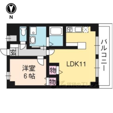 パストラーレ城南(1LDK/3階)の間取り写真