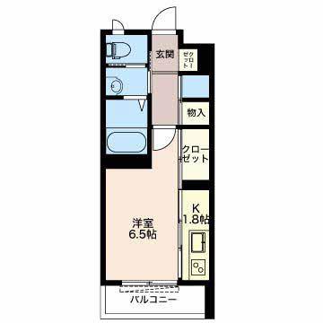 アンジュール(1K/3階)の間取り写真