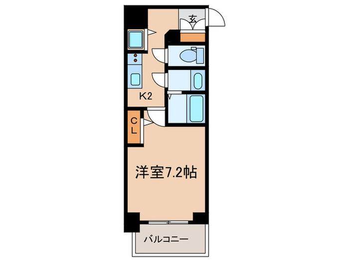 アドバンス神戸マーレ(1K/3階)の間取り写真