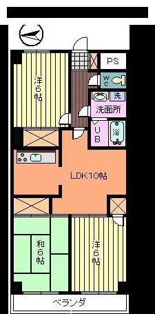 ロイヤルコートムラタ(3LDK/3階)の間取り写真