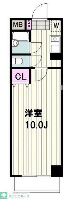 マウンテン(1K/2階)の間取り写真