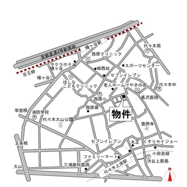 ドゥ西原 B(1K/1階)の間取り写真