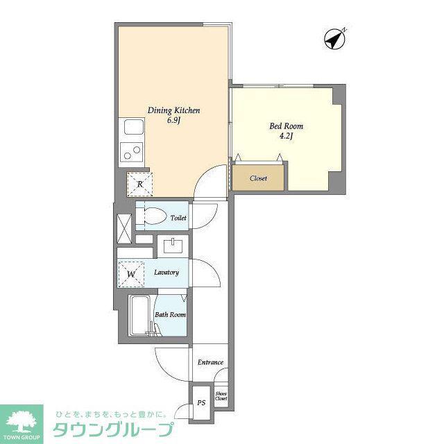 ミリアレジデンス中野弥生町(1DK/3階)の間取り写真