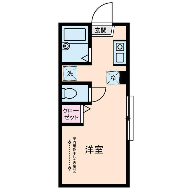 久が原ハイツ(1K/1階)の間取り写真