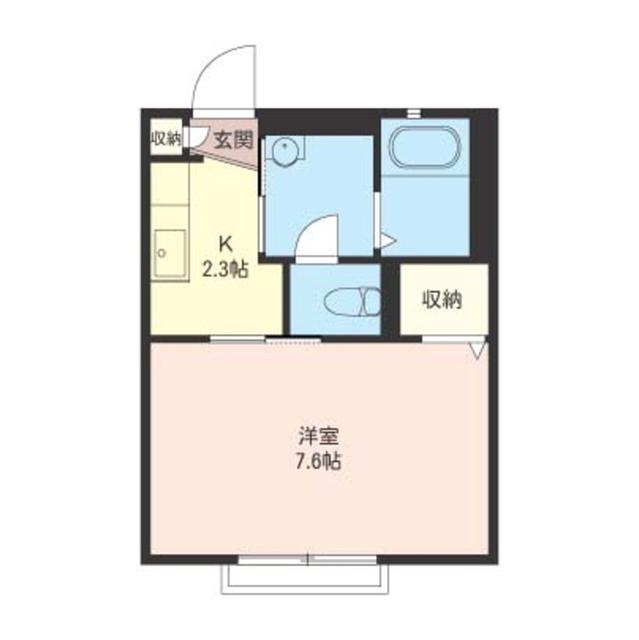 シャルマン反町(1K/2階)の間取り写真
