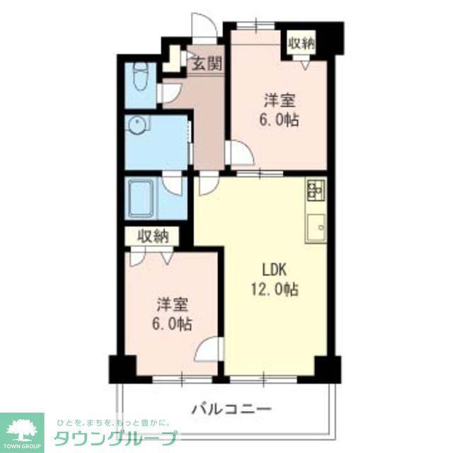 NATURA REGALO(2LDK/2階)の間取り写真